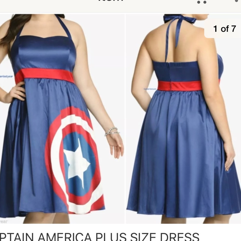 Torrid captain America halter dress NWT